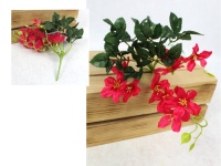 Bukiet, bukiecik PODŁUŻNY drobne kwiatki 20x25 cm (główka 5 cm) - RÓŻOWY CIEMNY