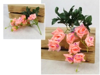 Bukiet, bukiecik RÓŻA drobne kwiatki 20x20 cm (główka 5 cm) - RÓŻOWO-FIOLETOWY