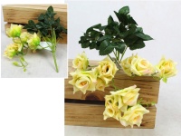 Bukiet, bukiecik RÓŻA drobne kwiatki 20x20 cm (główka 5 cm) - ŻÓŁTY CIENIOWANY