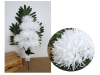 Bukiet CHRYZANTEMA Strzępiasta wys. 53 cm, 11 łodyg (11 kwiatów 12x6 cm) BIAŁA