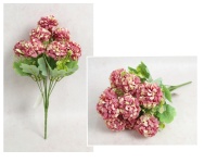 Bukiet CHRYZANTEMA wys. 38 cm, 10 łodyg (10 kwiatów 6x4 cm) RÓŻOWA cieniowana