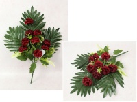 Bukiet CHRYZANTEMA wys. 45 cm, 9 łodyg (9 kwiatów 6x3 cm) CZERWONA