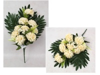 Bukiet CHRYZANTEMA wys. 46 cm, 9 łodyg (9 kwiatów 8x4 cm) ECRU