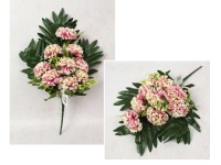 Bukiet CHRYZANTEMA wys. 46 cm, 9 łodyg (9 kwiatów 8x4 cm) RÓŻOWA