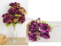 Bukiet CHRYZANTEMA wys. 48 cm, 11 łodyg (11 kwiatów 10-6 cm) CIEMNY RÓŻ
