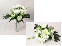 Bukiet CHRYZANTEMA z dodatkami wys.  40 cm, 9 łodyg (12 kwiatów 9-3 cm) ŻÓŁTA