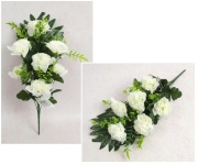z Bukiet CHRYZANTEMA z dodatkami wys. 44 cm, 7 łodyg (7 kwiatów 7x3,5 cm) BIAŁA