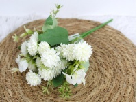 Bukiet DALIA wys. 28 cm, 5 łodyg (kwiat 2,5x1 cm) BIAŁY