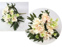 Bukiet DALIA wys. 33 cm 12 łodyg (12 kwiatów 9 cm) jasno RÓŻOWA