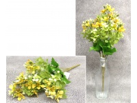 Bukiet DROBNE KWIATKI wys. 44 cm, 8 łodyg (16 kwiatów 4x2,5 cm) ŻÓŁTY