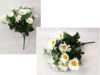 Bukiet GERBERA wys. 50 cm, 18 łodyg (18 kwiatów 8x2 cm) BIAŁA
