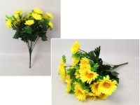 Bukiet GERBERA wys. 50 cm, 18 łodyg (18 kwiatów 8x2 cm) ŻÓŁTA