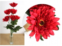 Bukiet GERBERA wys. 64 cm  7 łodyg (7 kwiatów 14 cm) CZERWONA