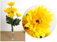 Bukiet GERBERA wys. 64 cm  7 łodyg (7 kwiatów 14 cm) ŻÓŁTA