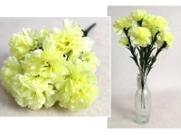 Bukiet GOŹDZIK wys. 40 cm 7 łodyg (11 główek 4-8 cm) LIMONKOWY