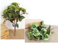 Bukiet GOŹDZIK wys. 42 cm, 9 łodyg (9 kwiatów 7x3 cm) ZIELONY