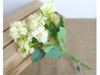 Bukiet HORTENSJA wys.34 cm, 5 łodyg (kwiat 7x4,5 cm) - JASNY ŻÓŁTY