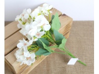 Bukiet HORTENSJA wys.34 cm, 5 łodyg (kwiat 7x4,5 cm) - BIAŁY