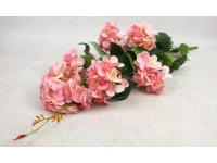 Bukiet HORTENSJA wys. 75 cm, 7 łodyg (8 kwiatów 10x6 cm) jasno RÓŻOWA