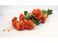 Bukiet HORTENSJA wys. 75 cm, 7 łodyg (8 kwiatów 10x6 cm) POMARAŃCZOWA
