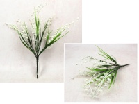 Bukiet KONWALIA, TRAWA wys. 36 cm, 7 łodyg BIAŁA