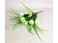 Bukiet KROKUS wys. 35 cm, 7 łodyg (7 kwiatów 5x3,5 cm) BIAŁY