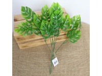 Gałązka liści MONSTERA plastik wys. 35 cm, 5 łodyg ZIELONY