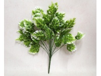 Bukiet liści MONSTERA silikonowa zielone z białymi brzegami wys. 50 cm 18 łodyg