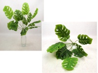 Bukiet liści silikonowych MONSTERA wys. 42 cm, 12 łodyg ZIELONY