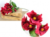 Bukiet MAGNOLIA wys. 60 cm (5 kwiatów 14 cm) CZERWONA