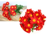Bukiet MARGARETKA wys. 32 cm 5 łodyg (30 kwiatów 4,5 cm) CZERWONY