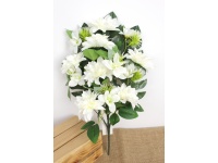 Bukiet mieszany DALIA, KLEMATIS wys. 54 cm, 14 łodyg (14 kwiatów 12-8 cm) BIAŁY