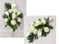 Bukiet mieszany RÓŻA, KALIA piankowa wys. 59 cm, 11 łodyg (9 kwiatów 14-8 cm) BIAŁA