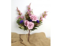 Bukiet mieszany RÓŻA, MIECZYK wys. 62 cm 13 łodyg (kwiat 7-12 cm) RÓŻOWY
