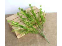 Bukiet mieszany TRAWA, CZOSNEK, ASPARAGUS silikonowy wys. 38 cm, 5 łodyg JASNO ZIELONA