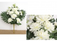 Bukiet mieszany, wiązanka DALIA wys. 53 cm 11 łodyg (kwiat 10 cm) BIAŁA