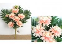 Bukiet mieszany, wiązanka DALIA wys. 53 cm 11 łodyg (kwiat 10 cm) BRZOSKWIONIOWA