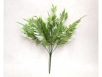 Bukiet PAPROĆ silikonowa biała z białymi brzegami wys. 40 cm 7 łodyg