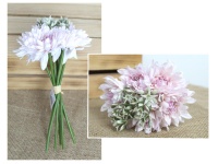 Bukiet, pęczek DALIA wys. 25 cm, 8 łodyg (kwiat 7x3,5 cm) JASNO RÓŻOWY