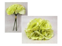 Bukiet, pęczek RÓŻA wys. 29 cm, 5 łodyg ( 5 kwiatów 12x7 cm) LIMONKOWA