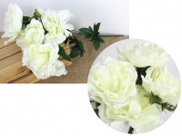 Bukiet Peonia wys. 50 cm 7 łodyg (7 kwiatów 12x5 cm) ŚMIETANOWY