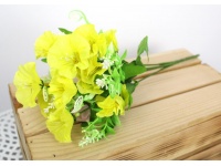 Bukiet PETUNIA 5 łodyg 15 kwiatów 32 cm ŻÓŁTY