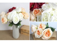 Bukiet PIWONIA wys. 45 cm 7 łodyg (7 kwiatów 10 cm) MIX KOLOR