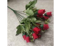 Bukiet RÓŻA drobna wys. 32 cm 7 łodyg (14 kwiatów 3,5x2 cm) CZERWONA