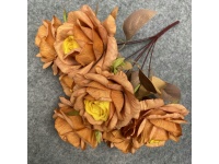 Bukiet RÓŻA wys. 44 cm 7 łodyg (7 kwiatów 11 cm) BRĄZOWA