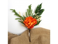 mp Bukiet RÓŻA piankowa z dodatkami wys. 38 cm (kwiat 13x5 cm) POMARAŃCZOWY