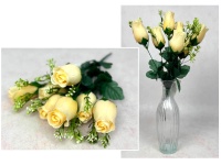 Bukiet RÓŻA wys. 38 cm 7 łodyg (7 kwiatów 6,5x4,5 cm) ECRU