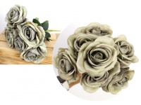 Bukiet RÓŻA wys. 44 cm 7 łodyg (7 kwiatów 11,5 cm) ZIELONA