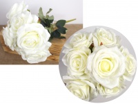 Bukiet RÓŻA wys. 44 cm 7 łodyg (7 kwiatów 11,5 cm) BIAŁA