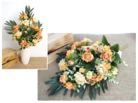 Bukiet RÓŻA wys.45 cm, 12 łodyg (kwiat 5x3 cm + pąki) POMARAŃCZOWA